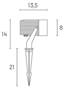 Faretto con Picchetto da Esterno a LED 12W 4000K Sovil Grigio
