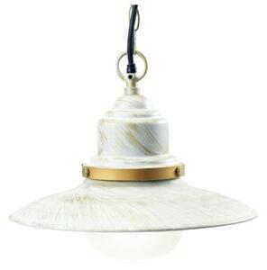 Lampada Sospesa Colore Bianco e Oro per Esterno Linea Fisher Sovil