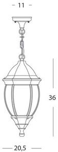 Lampada Sospesa Colore Grigio per Esterno Linea Olive Sovil