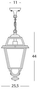 Lampada Sospesa Colore Grigio per Esterno Linea Elegance Livos