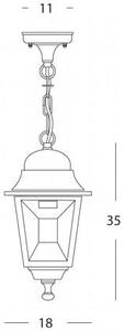 Lampada Sospesa Colore Grigio per Esterno Linea Tiffany Sovil