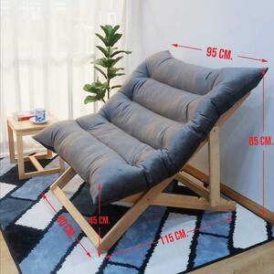 Sdraio XXL - Puro relax - Sdraio robusta con seduta alta e grande comfort 132x90x40
