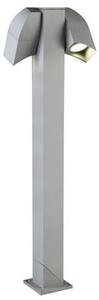 Lampada Palo Paletto per Giardino 2 Luci Orientabili Colore Alluminio per Esterno Linea Eur Sovil