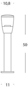 Lampada Palo Paletto per Giardino Colore Grigio per Esterno Linea Torch Livos