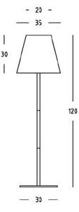 Piantana Lampada Classica Piccola Colore Alluminio per Esterno Linea Lounge Livos