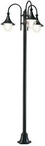 Lampada Palo per Giardino Alto Tre Luci Colore Nero per Esterno Linea Lampara Sovil