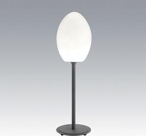 Piantana Lampada Grande a Uovo Colore Alluminio per Esterno Linea Lounge Livos