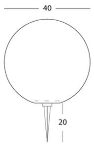 Lampada Sfera da Pavimento Diametro 40Mm Colore Bianco per Esterno Linea Lounge Livos
