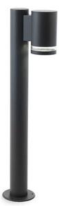 Lampada Palo Paletto per Giardino 1 Luce Tondo Colore Grigio per Esterno Linea Stage Livos