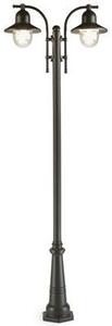 Lampada Palo Alto Due Luci per Giardino Colore Grigio per Esterno Linea Ice Livos