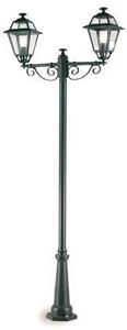 Lampada Palo Alto Due Luci per Giardino Colore Grigio per Esterno Linea Elegance Livos