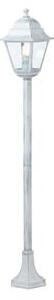 Lampada Palo Paletto per Giardino Colore Bianco e Argento per Esterno Linea Old Sovil