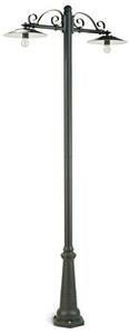 Lampada Palo Due Luci per Giardino Colore Grigio per Esterno Linea Antique Livos
