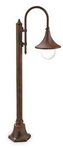 Lampada Palo Paletto per Giardino Colore Ruggine per Esterno Linea Deluxe Livos
