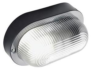 Plafoniera Ovale da Esterno 40W in Resina Sovil Nera