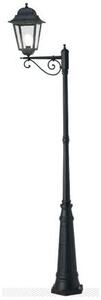 Lampada Palo Alto per Giardino Una Luce Sbalzo Colore Nero per Esterno Linea Maxi Quadrata Livos