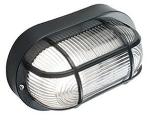 Plafoniera Ovale da Esterno 40W in Resina Sovil Nera