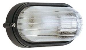 Lampada Plafoniera Ovale Piccola Colore Nero per Esterno Linea Industriale Sovil