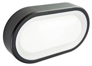 Lampada Plafoniera 8,5W a Led Smd Ovale Piccola Colore Grigio Grafite per Esterno Linea Loft Sovil