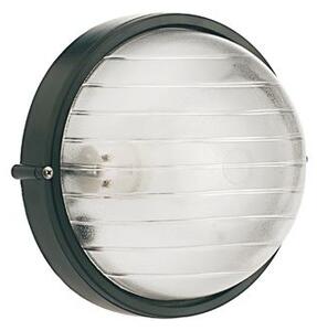 Lampada Plafoniera Tonda Grande Colore Nero per Esterno Linea Industriale Sovil