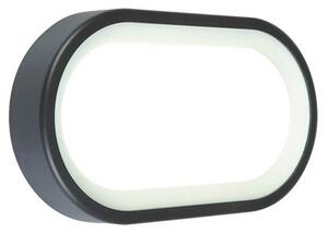 Lampada Plafoniera 18W a Led Smd Ovale Grande Colore Grigio Grafite per Esterno Linea Loft Sovil