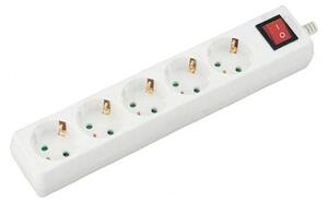 V-TAC VT-1115 Multipresa ciabatta 5 posti EU standard 16A cavo 1,5mt interruttore luminoso - sku 8766