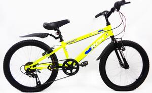 Bicicletta per Ragazzo 20" 6V con Borraccia e Scudetto Frontale Giallo e Blu