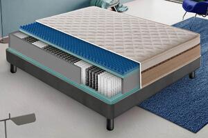 Materasso Perla a 800 molle insacchettate e MyMemory Foam 80x190 - Singolo (Standard)