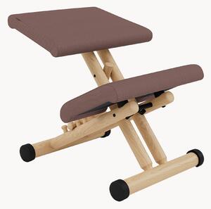 Sedia da scrivania pieghevole imbottita in legno di quercia Multi, altezza regolabile, con ruote