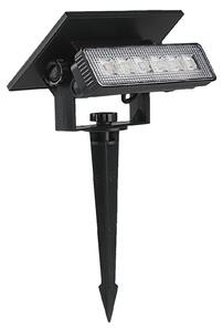 Lampada LED solare V-TACda giardino 2in1: installazione a parete o con picchetto. Luce calda 3000K, autonomia fino a 12 ore, ricarica solare, IP65 per esterni