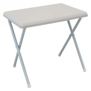 Tavolino 51,5x37x47 h cm in Metallo e PVC Bianco