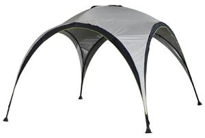 Tenda da Campeggio 3x3m Gazebo da Giardino con Corde e Picchetti in Poliestere Bianco e Blue