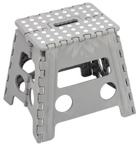 Sgabello Pieghevole 30x32x22 cm in Polipropilene Grigio