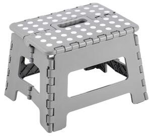 Sgabello Pieghevole 30x22x22 cm in Polipropilene Grigio
