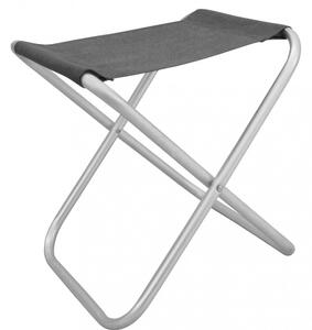 Sgabello Pieghevole 40x39x46 h cm in Alluminio e Textilene Grigio