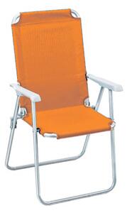 Sedia in Acciaio Tessuto Texilene Arancio Sedia Pieghevole Mare Spiaggia Piscina Campeggio