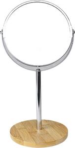 Specchio da tavolo 17 cm con base rotonda in bambù