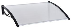Pensilina Tettoia in PVC e Plastica 140x80 cm Trasparente