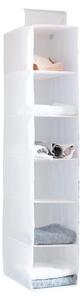 Organizer appeso per armadio - 6 scomparti - Pieghevole - Bianco - 20 cm