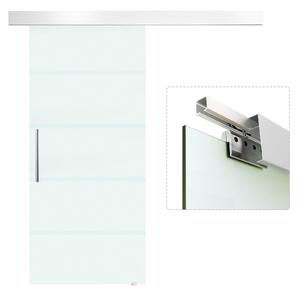 Porta Scorrevole Vetrata 90x205 cm Temperata Smerigliata