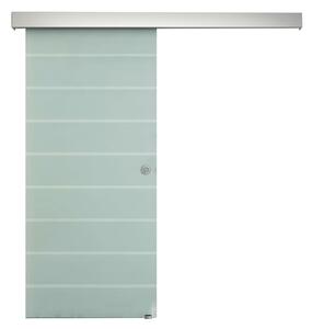 Porta Scorrevole Vetrata 90x205 cm Smerigliata e Satinata