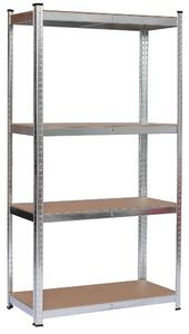 Scaffale 4 Ripiani 160x120x40 cm in Acciaio con Ripiani in MDF