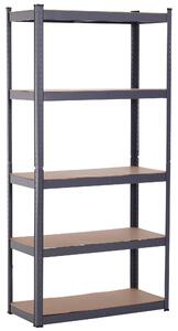 Scaffale per Carichi Pesanti in Metallo 5 Ripiani Regolabili 90,5x40x180 cm