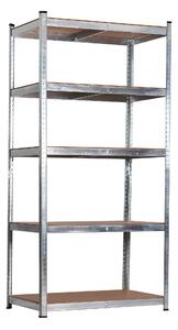 Scaffale 5 Ripiani 180x120x40 cm in Acciaio con Ripiani in MDF