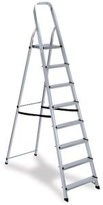 Scaletto Scala Richiudibile in Alluminio 8 Gradini Fadi Everest Silver
