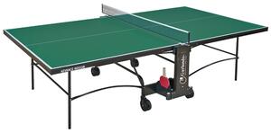 Tavolo da Pin Pong con Piano Verde e Ruote per Interno Garlando Advance Indoor