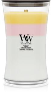 Woodwick Trilogy Floral Blossoms candela profumata con stoppino in legno 610 g