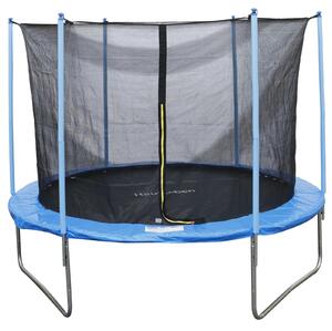 Trampolino Elastico Ø366 cm con Rete di Sicurezza e Pali Imbottiti J-More