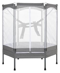 Trampolino Tappeto Elastico per Bambini 150x133x168 cm Grigio Chiao