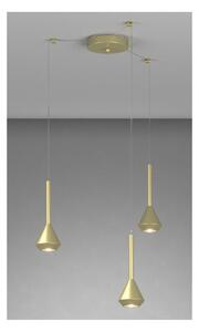 AYGO SOSPENSIONE ROTONDA 3 LUCI DECENTRATA IN METALLO DISPONIBILE IN 6 COLORI LAMPADINE ATTACCO GU10